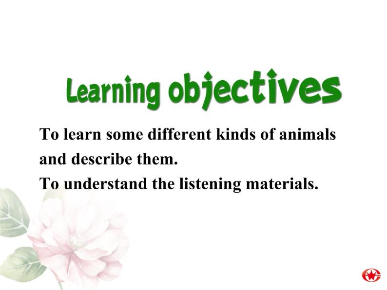 Module 6 Animals in Danger Vocabulary and Listening, Speaking, Everyday EnglishPPT课件04