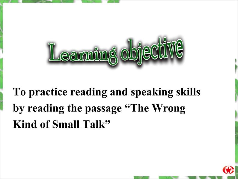 Module 1 Small Talk Reading and vocabulary PPT课件04