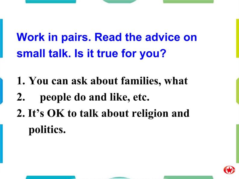 Module 1 Small Talk Reading practice PPT课件08