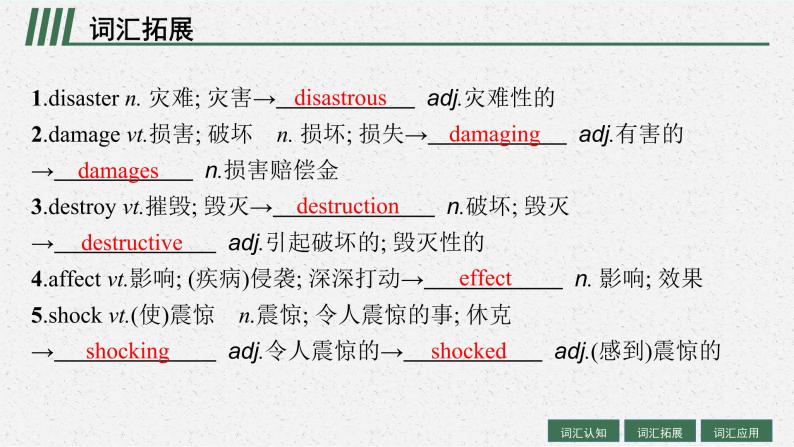 人教版新高考英语一轮复习Natural Disasters 自然灾害课件PPT07