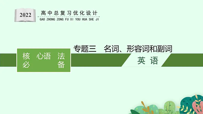 人教版新高考英语二轮复习课件名词、形容词和副词01