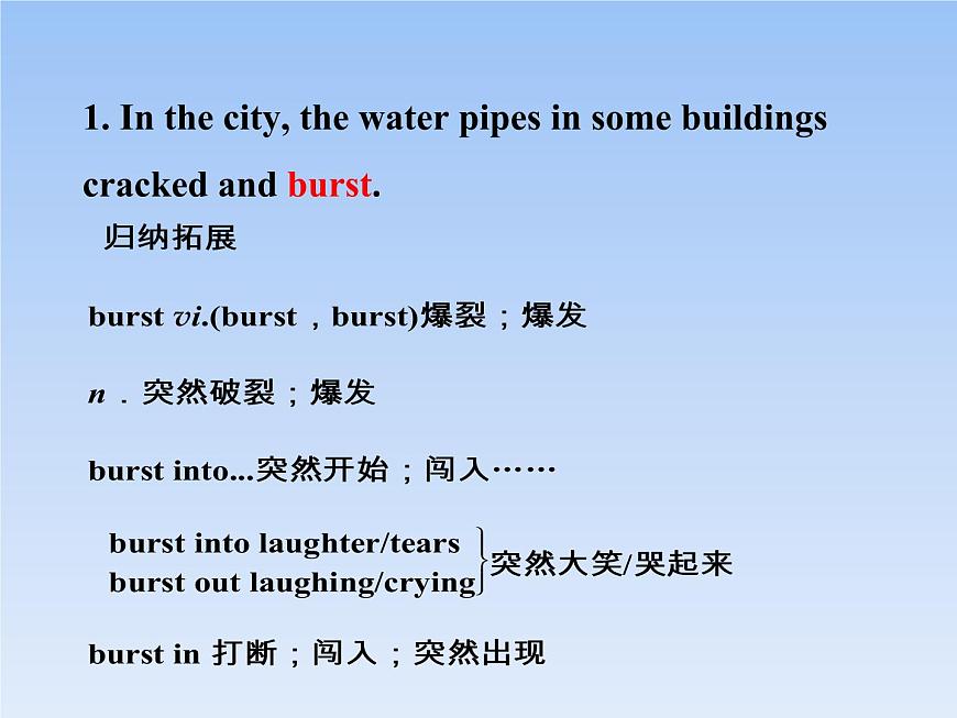 人教版（新課程標準）必修1 Unit 4 Earthquakes語言點名師課件（23張ppt）第4頁