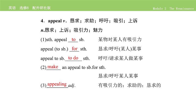 高中英语外研版选修8 Module 2 单元要点归纳提升 PPT课件第6页