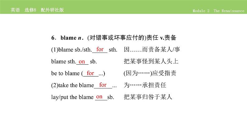 高中英语外研版选修8 Module 2 单元要点归纳提升 PPT课件第8页