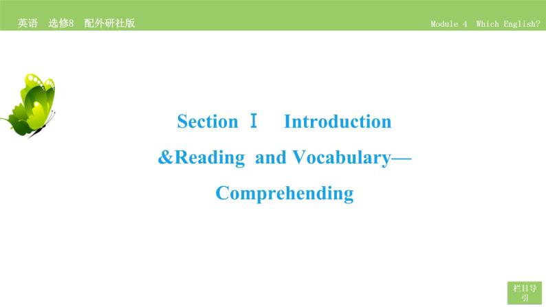 高中英语外研版选修8 Module 4  Section Ⅰ PPT课件07