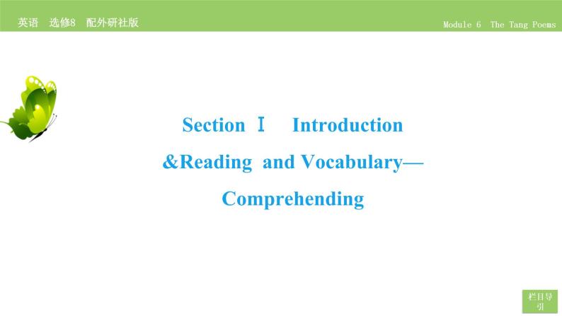 高中英语外研版选修8 Module 6  Section Ⅰ PPT课件07