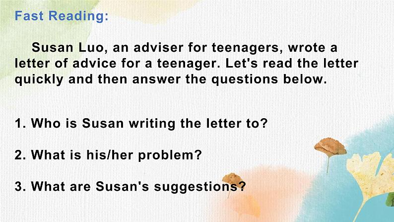 Unit 1 Write a letter of advice 课件-2021-2022学年高中英语人教版(2019)必修第一册05