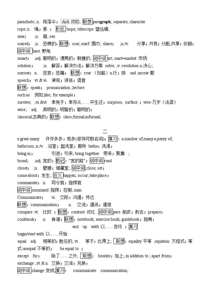 高考英语3500单词快速记忆法(联想记忆)学案第2页