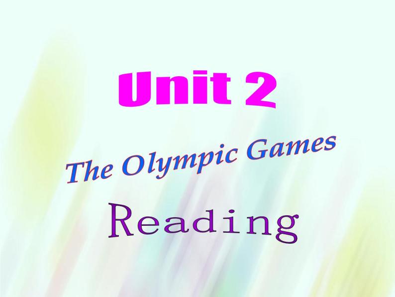 人教新课标必修2  Unit2 The Olympic Games  Warming up pre reading comprehending 课件01