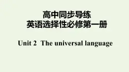 譯林版高中英語選擇性必修第一冊Unit2TheUniversalLanguageS2課件+課后練習(xí)