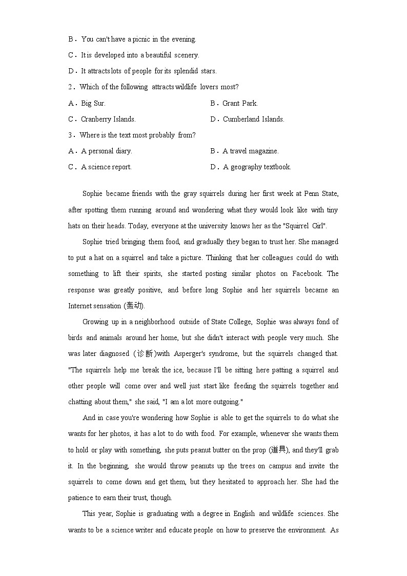 山东省聊城第一中学2021届高三上学期期末考试英语试题 (1)02