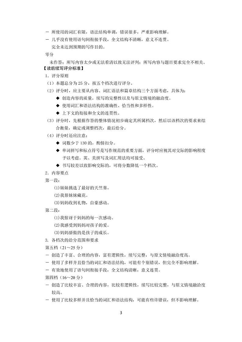 2022届东北三省四市暨沈阳市高三质量监测(二)英语答案第3页