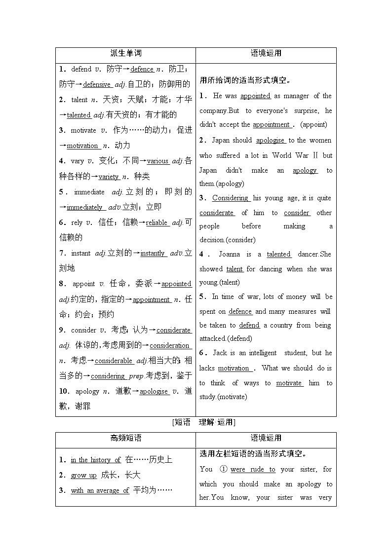 选修7 Module 1 Basketball-2022高考英语一轮复习【名师导航】配套Word教参(外研版·老教材老高考)第3页