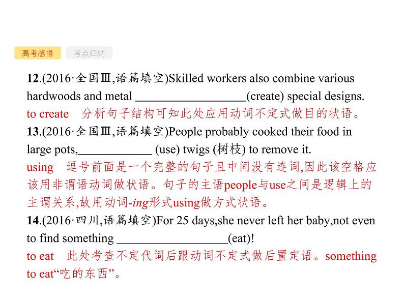 2022届高考人教版英语一轮复习课件:语法专题7非谓语动词06