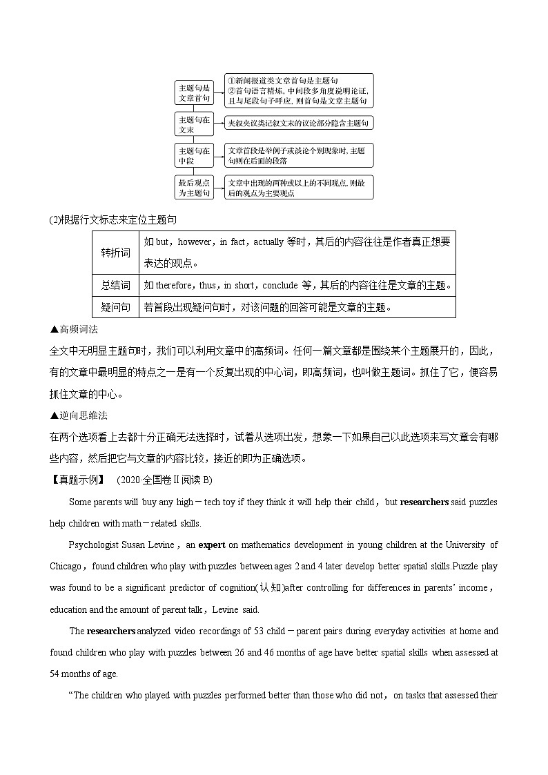 解密10 阅读理解之主旨大意题(讲义)-【高频考点解密】2022年高考英语二轮复习讲义+分层训练(浙江专用)第3页