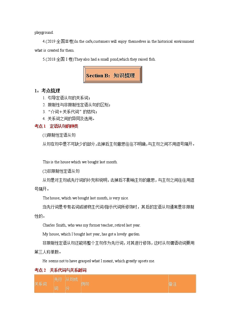 专题08 定语从句 -冲刺2022年高考英语重点语法通关练(学生版)第2页