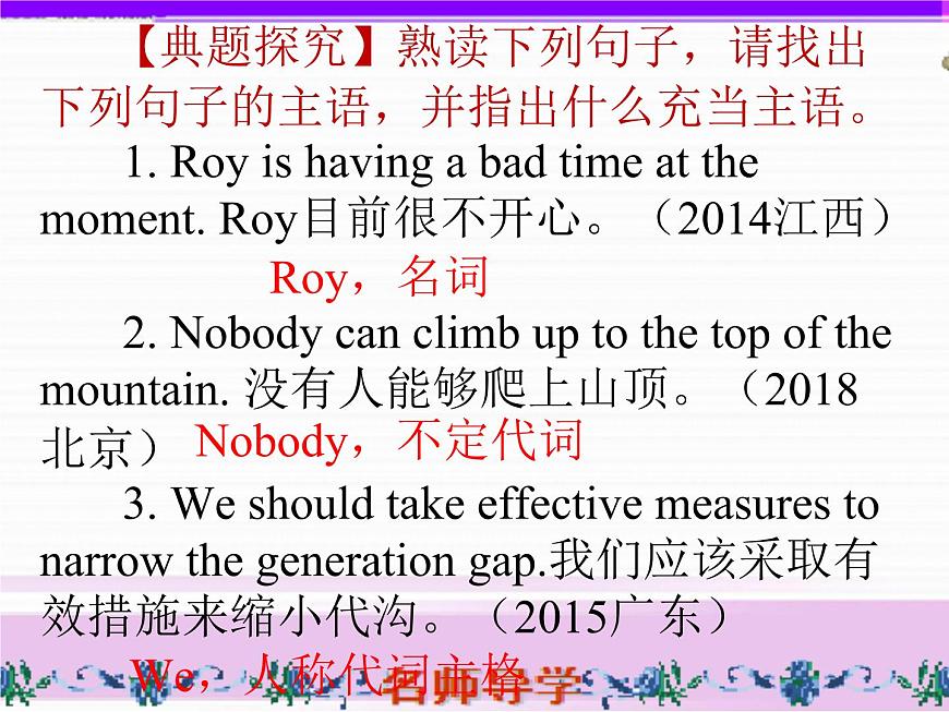 專題01 如何寫好主語-備戰(zhàn)2022年高考英語寫作句子成分分析課件第6頁