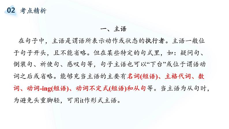 2022届高考英语复习之语法透析:句子成分课件第4页