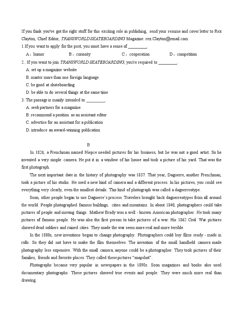 Unit2Let ' celebrate(原题版)2022年高考一轮英语复习一遍过必修2【过关测试】(外研版2019)第2页