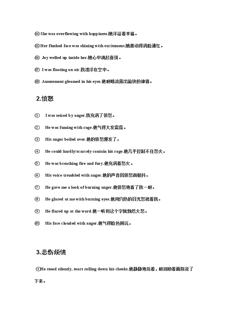 读后续写:情绪描写素材(文档记忆版)第2页