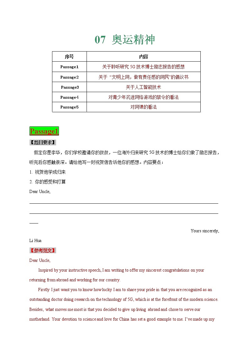 专题07+科技网络-2022年高考英语书面表达热点话题最后一猜第1页