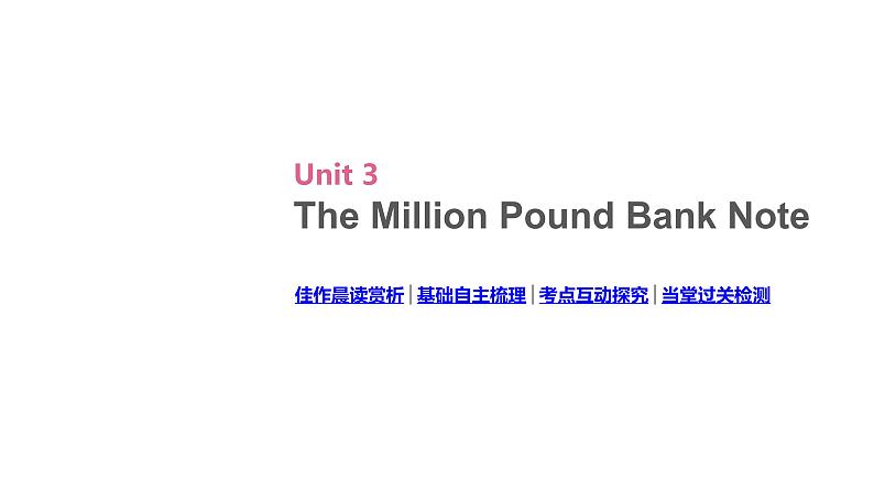 高考英语一轮复习3 Unit 3 the million pound bank note课件第2页