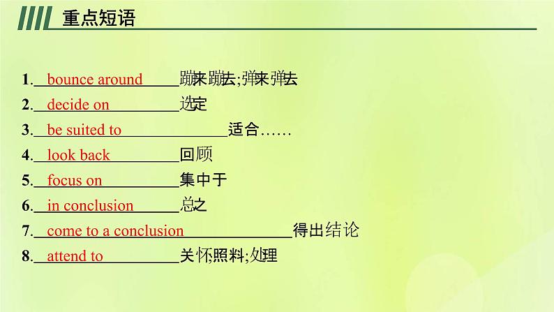 新人教版高中英语选择性必修第四册Unit5LaunchingYourCareer单元重点小结课件04