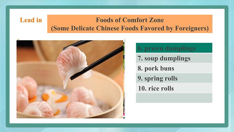 上外版2020高中英语必修二Unit 3 food Period 5 Moving Forward 课件第3页