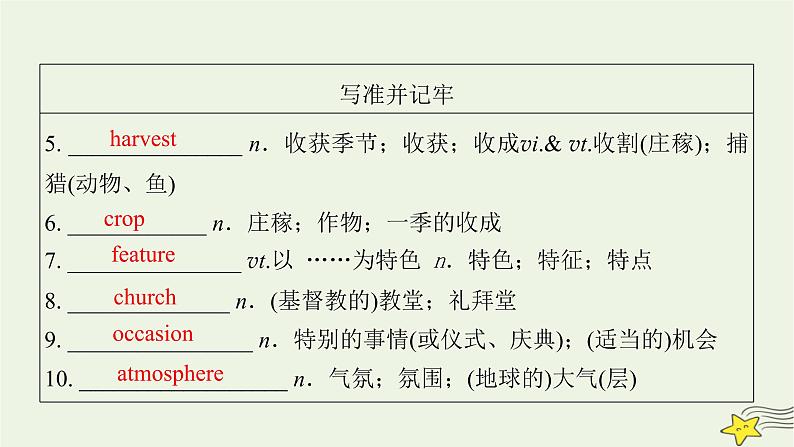 (新高考)2023版高考英语一轮总复习 Unit 1 festivals and celebrations课件 新人教版必修第三册05