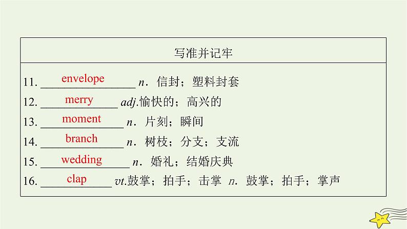 (新高考)2023版高考英语一轮总复习 Unit 1 festivals and celebrations课件 新人教版必修第三册06
