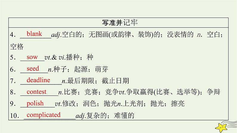 (新高考)2023版高考英语一轮总复习 Unit 5 poems课件 新人教版选择性必修第三册第5页