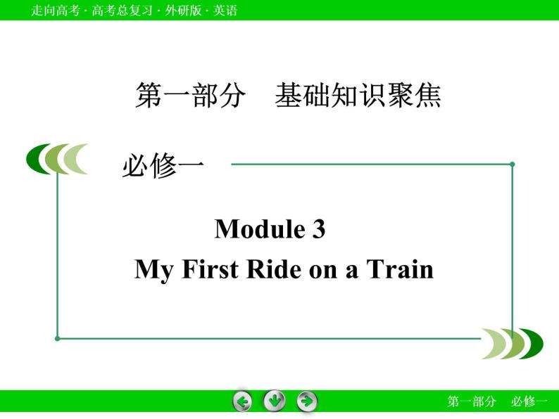 外研版高三英语一轮必修1 Module 3复习课件02