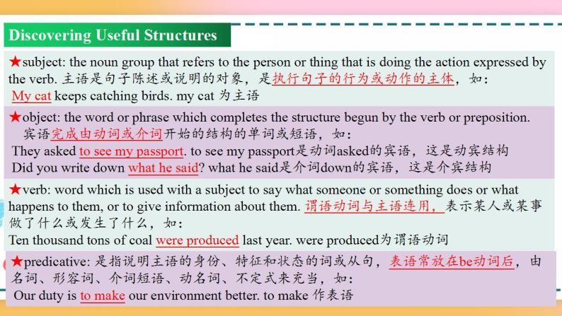 Welcome Unit Period 3 Discovering useful structures（课件）高一英语（人教版新教材必修第一册）(共19张PPT)04