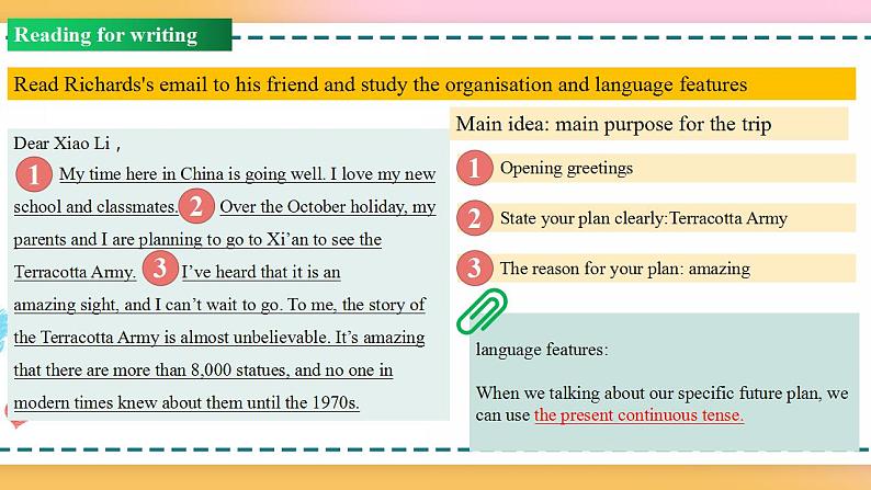 Unit 2 Period 4 Reading and writing 课件+教案+学案05
