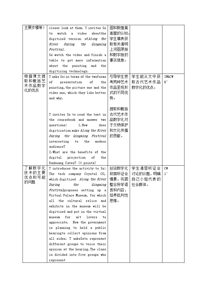 2022秋新教材高中英语Unit4InformationTechnologyReadingClubDigitisingAncientArt教案北师大版必修第二册02