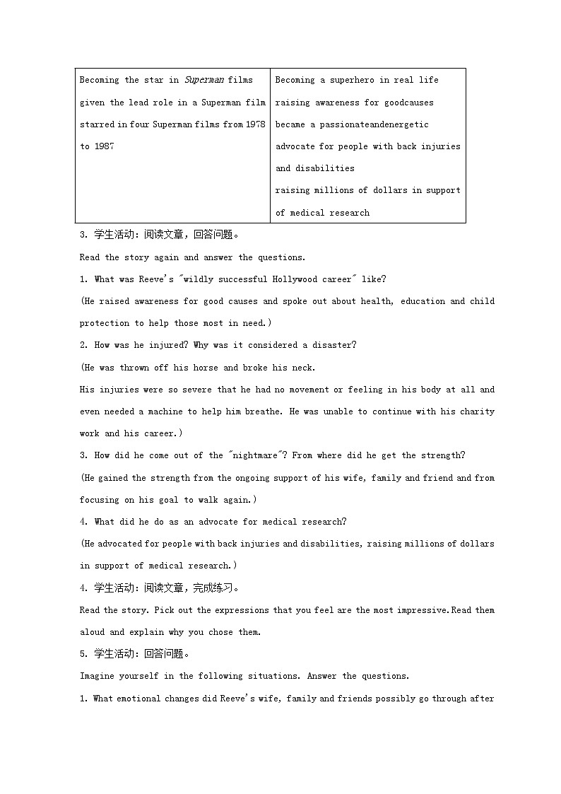 2022秋新教材高中英语Unit6TheAdmirableLesson3Thesuperherobehindsuperman教案北师大版必修第二册02