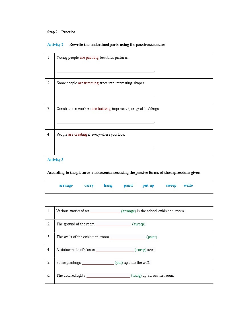 外研版必修三Unit 4 Amazing artUsing languages 导学案(1)第3页