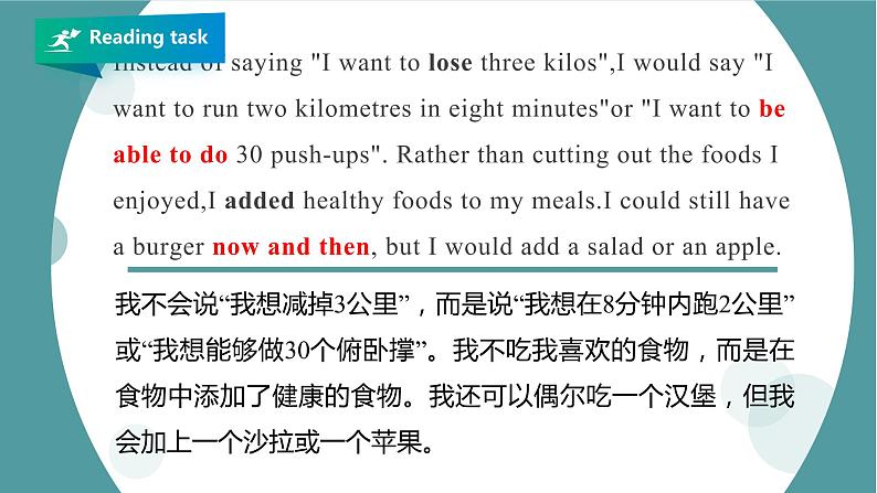 高中英语必修一 课件Unit 3 Sports and Fitness Period 5 Reading for Writing(共39张)07