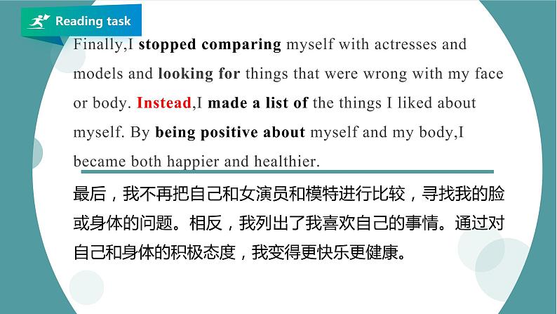 高中英语必修一 课件Unit 3 Sports and Fitness Period 5 Reading for Writing(共39张)08