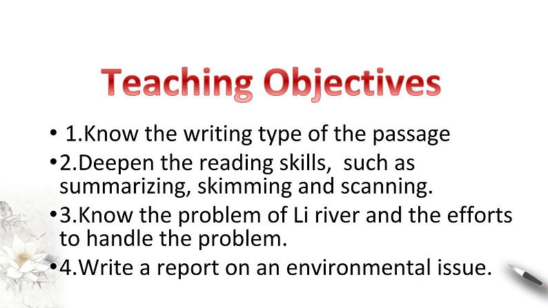 高中英语选择性必修三 Unit 3 Environmental protection Period 5 Using language(2) Reading for writing 课件 -2020-2021学年02
