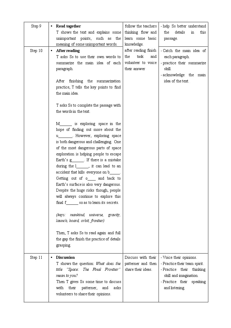 高中英语必修三 Unit 4 Period 2 Reading and Thinking教案第3页