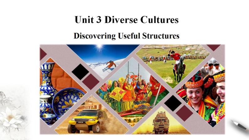Unit3 Diverse Cultures Discovering  Structure课件01