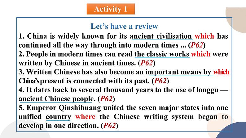 人教版高中英语必修第一册 UNIT 5 Discovering Useful Structures 课件PPT03