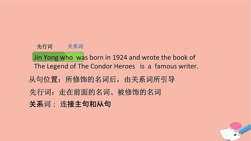 高中英語上教版必修二 unit1.單元語法課件（定語從句之關(guān)系代詞關(guān)系副詞用法）第5頁