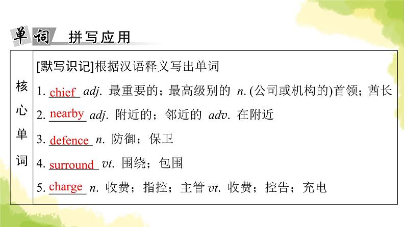 人教版高考英语一轮总复习必修第2册 UNIT 4 HISTORY AND TRADITIONS课件第5页