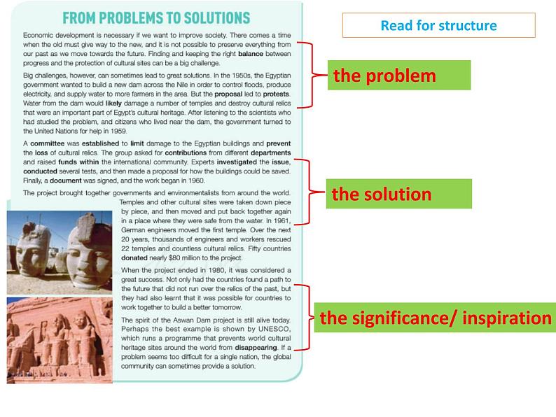 人教版(2019)必修第二册 Unit 1 Cultural Heritage Reading for thinking 课件第8页