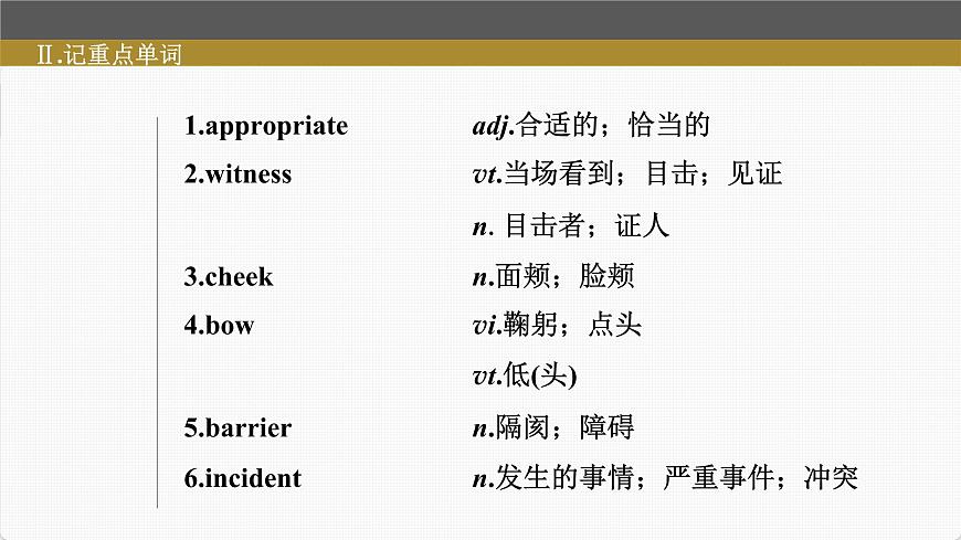 (新高考)高考英語一輪復(fù)習(xí)課件第1部分 教材知識解讀 選擇性必修第一冊 Unit 4 Body Language (含詳解)第7頁