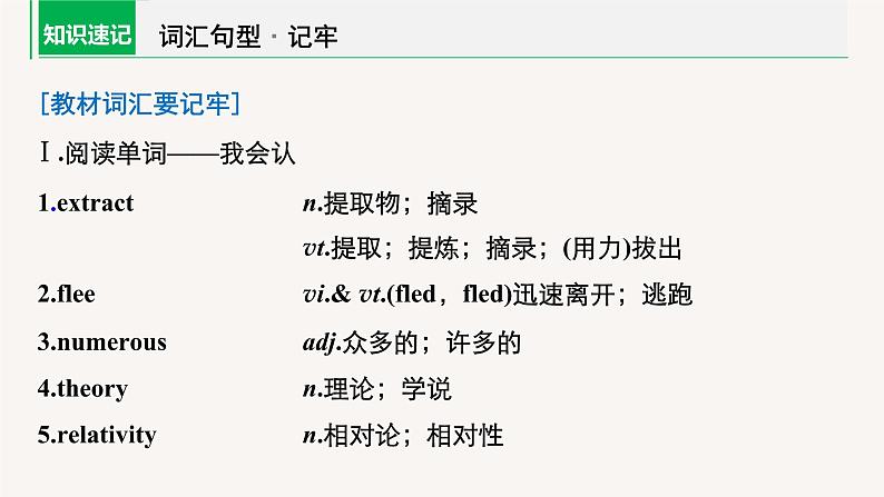 (新高考)高考英语一轮复习课件教材知识解读 选择性必修第1册 Unit 1 People of Achievement (含答案)04
