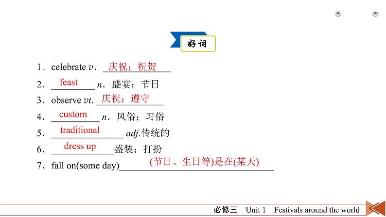 (人教版)高考英语一轮复习课件 必修3 Unit 1 (含详解)第4页