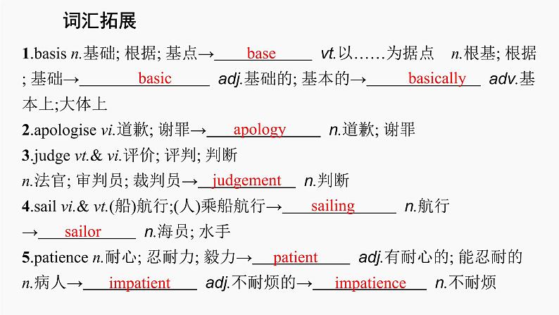 高三英语一轮复习(新教材新高考) 做人与做事 专题课件 2 The Value of Money 金钱的价值第7页